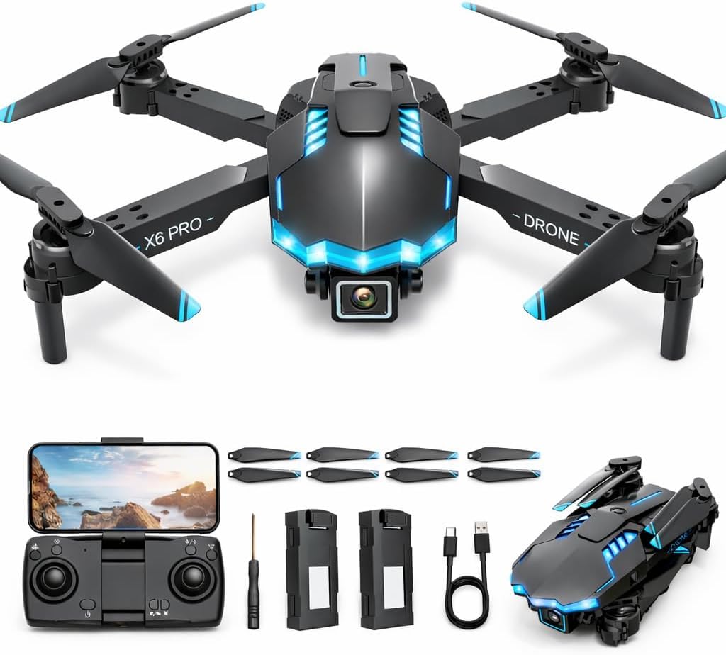 Drohne mit Kamera 1080P für Kinder Anfänger, Bürstenlosem Motor RC Quadcopter, Start mit einem Knopf