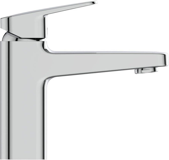 Ideal Standard BD229AA Ceraplan Waschtischarmatur H90, mit Push-Open-Ventil, Ausladung 12,4 cm, Chro