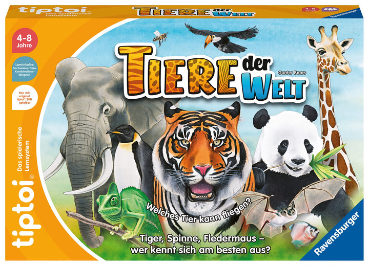 Ravensburger tiptoi Spiel 00171 Tiere der Welt, Erkenne die Tiere anhand ihrer Eigenschaften, Lernsp