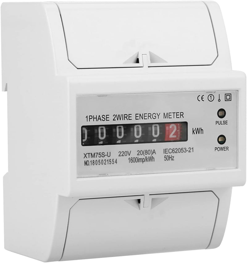 220V Digital 1-Phase 2 Draht 4P DIN-Schiene Stromzähler Elektronisches KWh-Meter(20(80) A) 20(80)a,