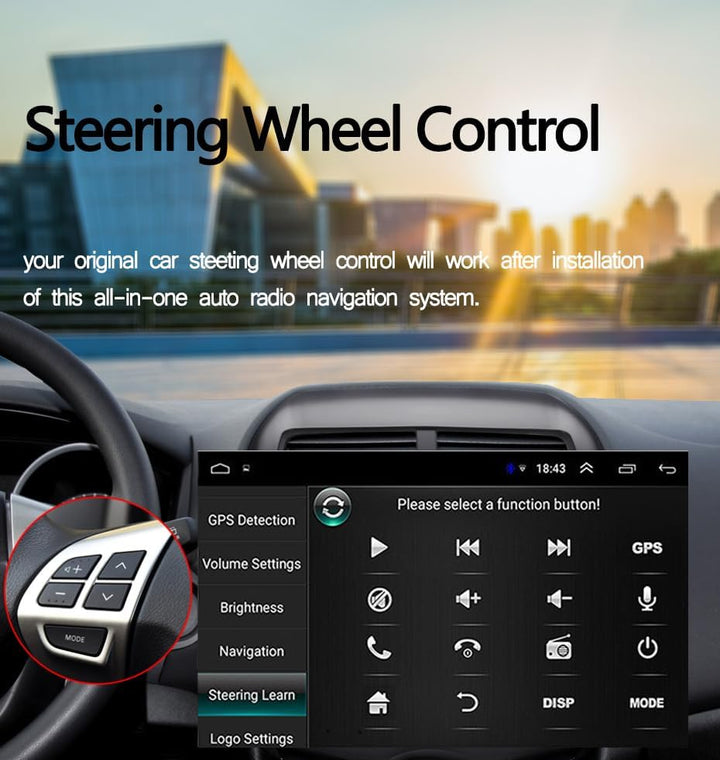 Android Autoradio mit GPS-Navigation, Phone Mirrorlink, FM-RDS-Radio, Carplay ,Stereo Audio Auto Rad