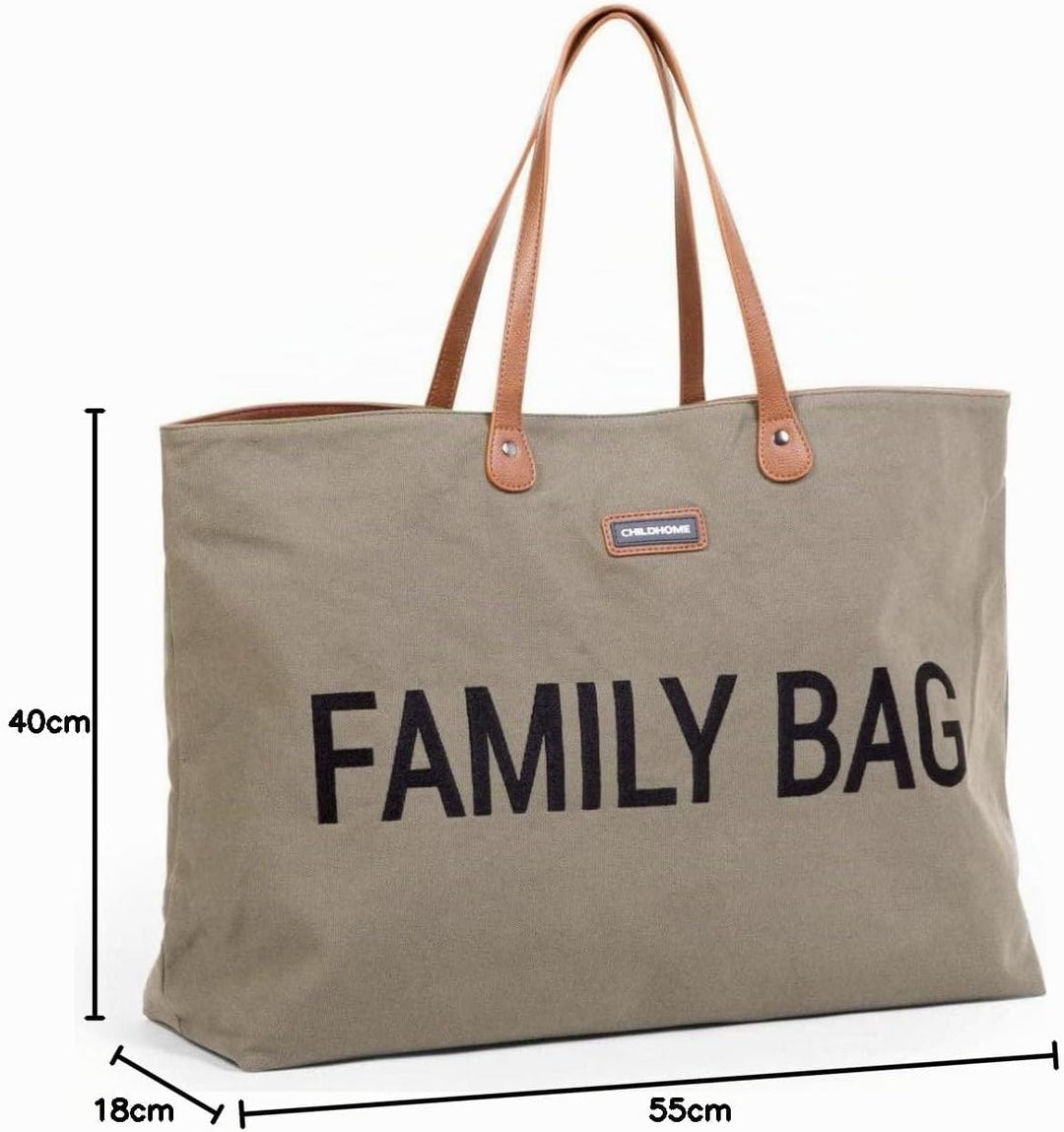 Childhome, Family Bag, Wickeltasche, Reise-/Wochenendtasche, grosses Fassungsvermögen, abnehmbare Ta