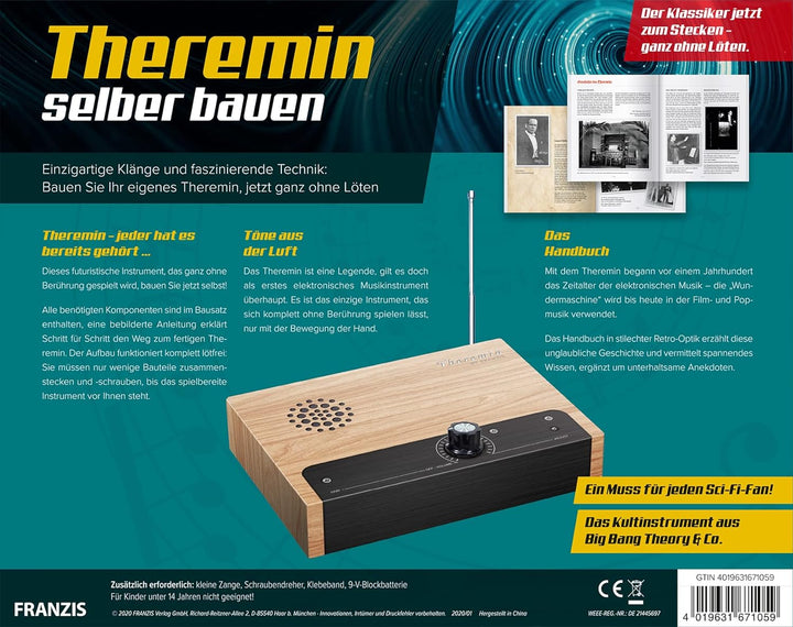 FRANZIS 67105 - Theremin selber bauen - Bausatz ohne Löten - selbst das kultige Musik-Instrument bau