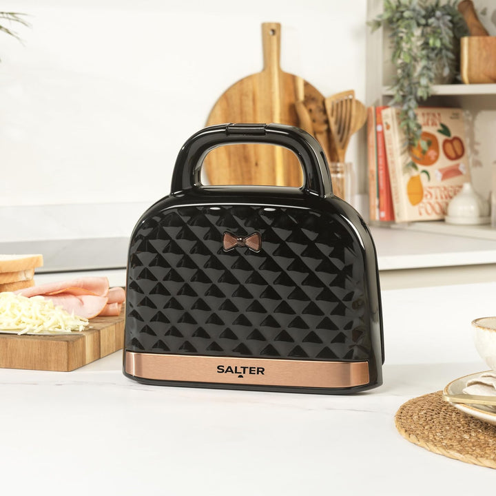 Salter Sandwich-Toaster – Handtaschenform Toaster, Antihaftbeschichtet, Tief gefüllt, Für 2 Toastsan