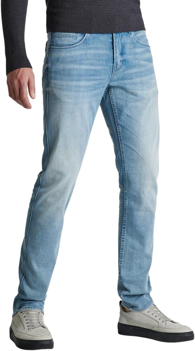 PME Legend Herren Jeans NIGHTFLIGHT - Regular Fit - Blau - Bright Comfort Light W28-W40 79% Baumwoll