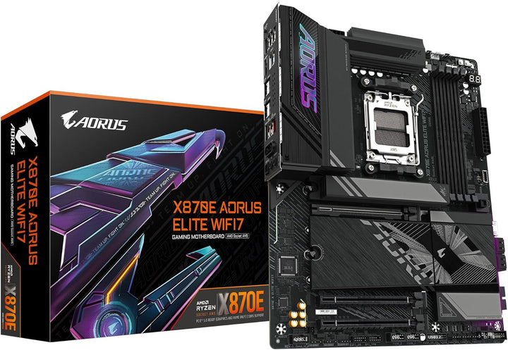 GIGABYTE X870E A Elite WIFI7-Mainboard - Unterstützt AMD Ryzen 9000 CPUs, 16+2+2 Phasen Digital-VRM,