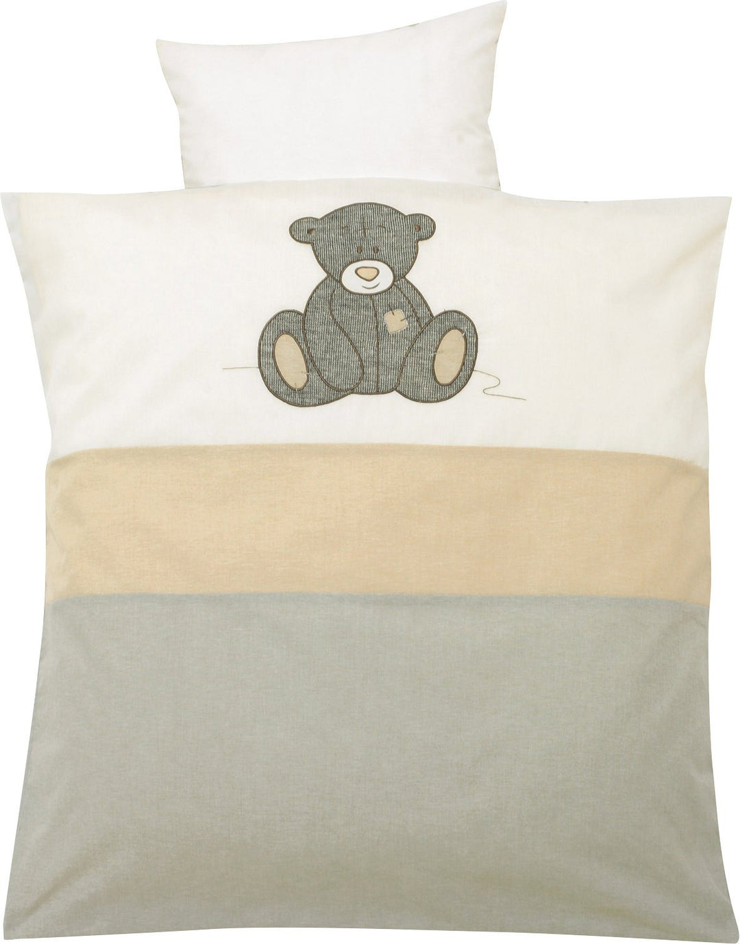 Alvi Bettwäsche (Strick Teddy grau, 40x60 cm / 100x135 cm)