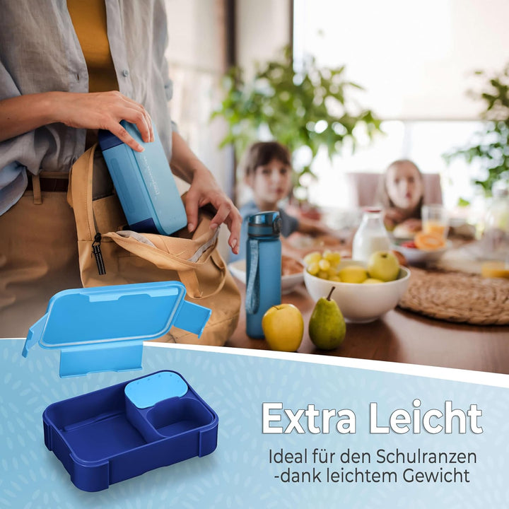 My Vesperbox® Brotdose für Kinder mit Fächern [MINI LITE] - Lunchbox mit Trennfächern - Bento Box -