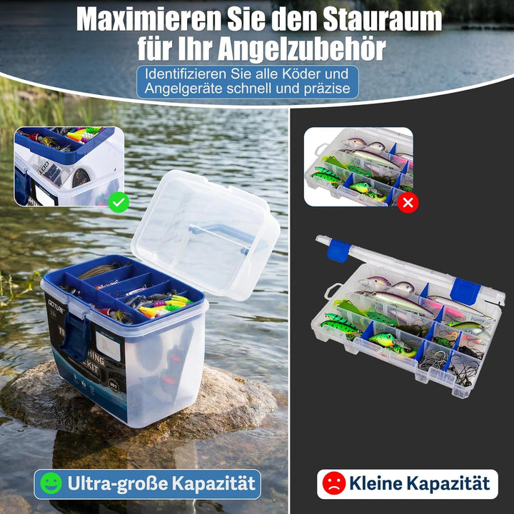 Goture 209-Teilig Forellenköder Set, Angelköder Set mit herausnehmbarer Köderbox, Forellen Angeln Zu