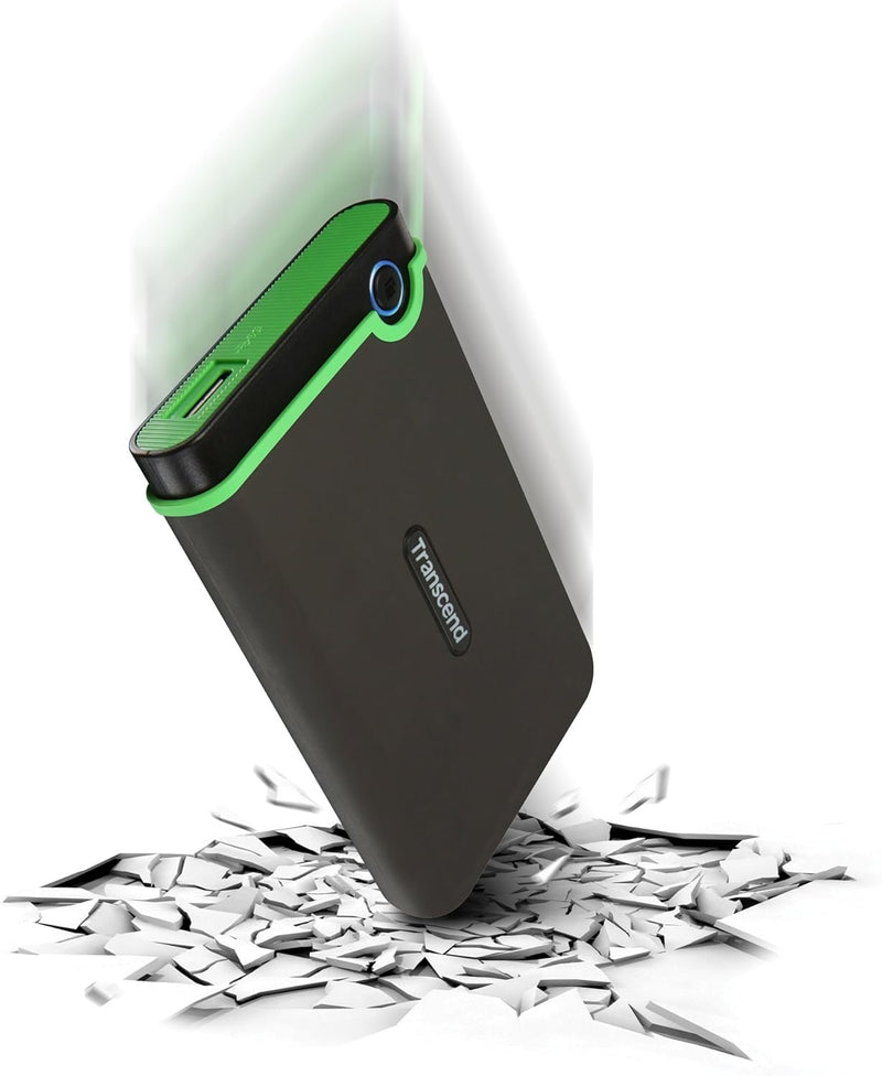 Transcend 2TB USB 3.1 Gen 1 StoreJet 25M3S Rugged External Hard Drive TS2TSJ25M3S grau - grün 2TB Si