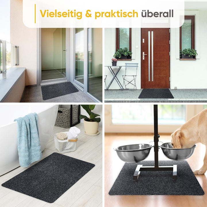 Entrando Fussmatte 50x80 cm - innen und aussen - Baumwolle - rutschfest, waschbar, robust - passt un