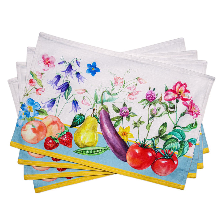 Maison d' Hermine Tischsets, 100% Baumwollstoff, Set mit 4 dekorativen, waschbaren Tischsets für Mut