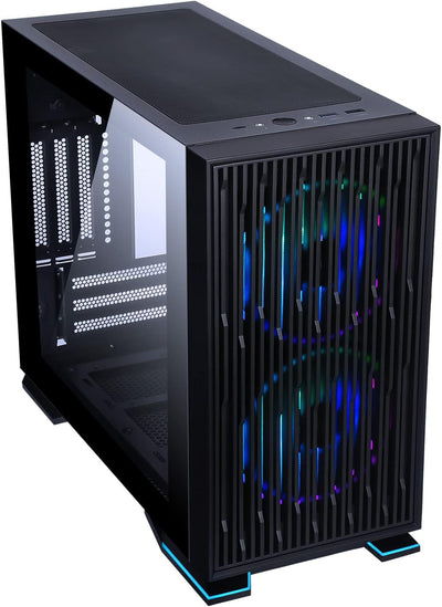 Itek Galaxy 2Q Gehäuse - Itx Mini Tower, 2x12 cm ARGB-Lüfter, 2 x USB3, 2 x Frontpanel, Seitenglas