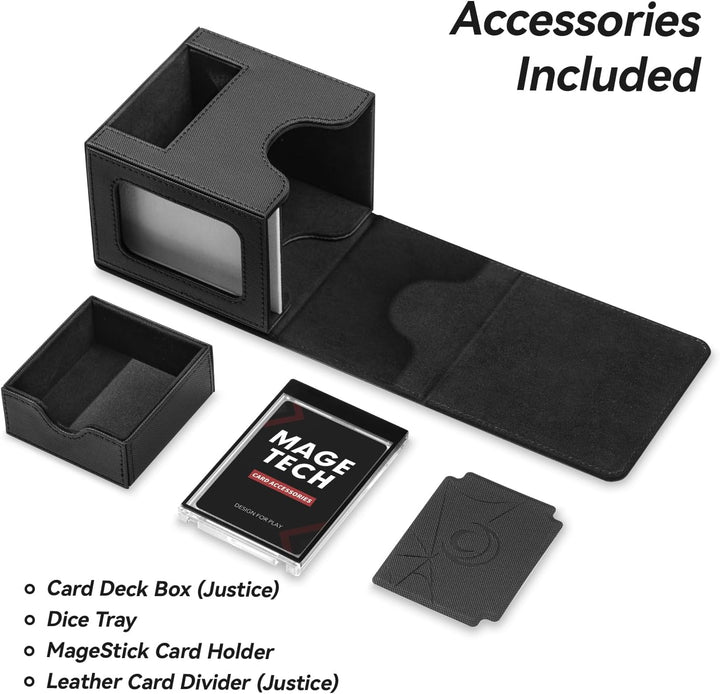 Card Deck Box für MTG Commander – Patentiertes Design, Commander Display, passend für 100 Doppelarmk