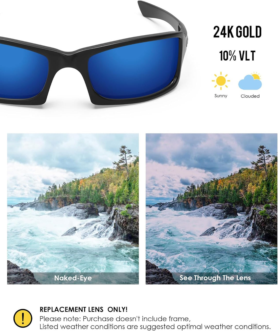 BlazerBuck Anti-salz Polarisierte Ersatzgläser für Oakley Fives Squared Mitternachtsblau Polarisiert