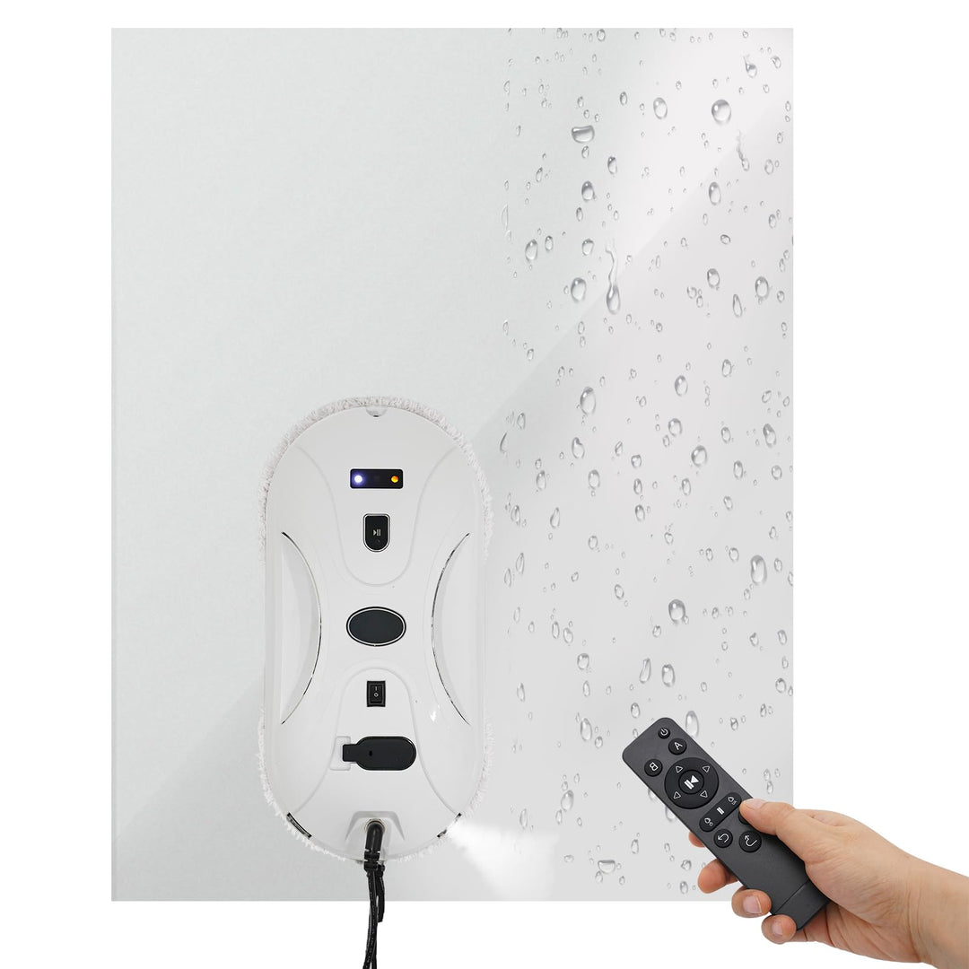 Fensterputzroboter Fensterputzer Elektrisch, 72W Fensterroboter mit Doppelter Düse, 3000Pa Automatis