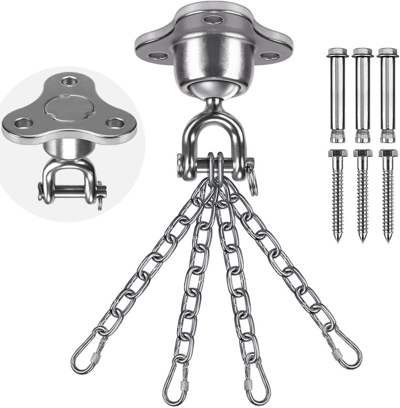 SELEWARE Schwerer Boxsackhalterung, Boxsack, Deckenhalterung, geräuschloser Ball, Drehgelenk für Box