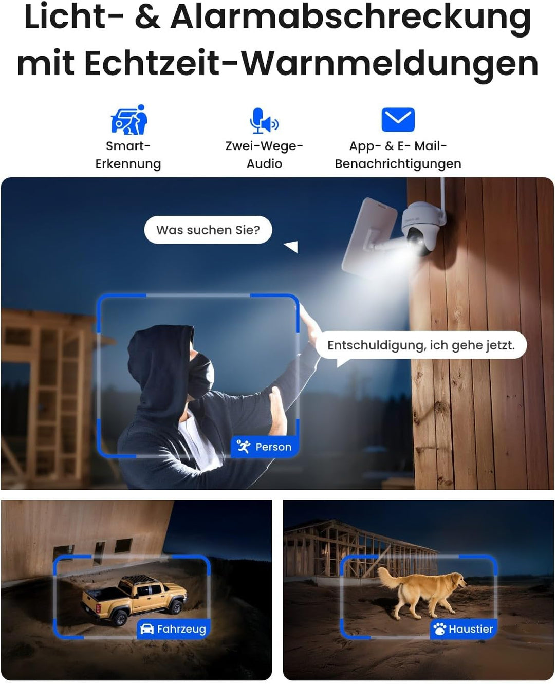 Reolink 4K 3G/4G LTE Überwachungskamera mit SIM Karte, 355°&amp;140° PTZ Solar Kamera Outdoor mit 8MP Fa