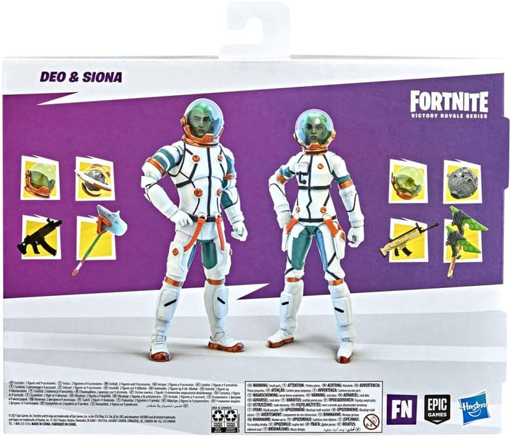 Hasbro Fortnite Victory Royale Series Deo und Siona Battle Royale Pack, 15 cm grosse Figuren zum Sam