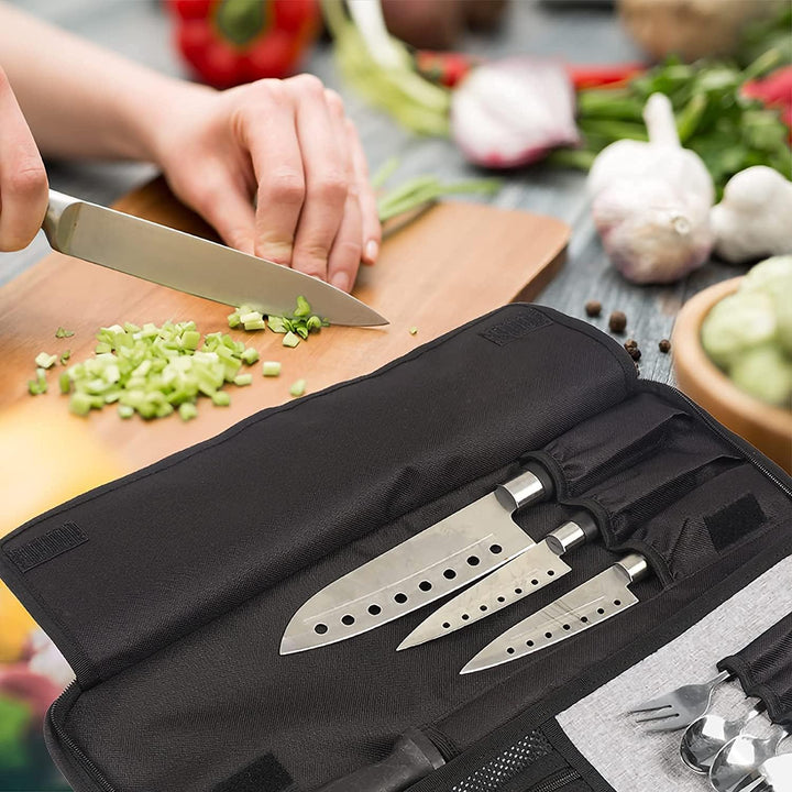 YWYHHM Messertasche, Messer-Rolltasche Kochmesser Rolltasche Messerkoffer mit 13 Fächern für Messer