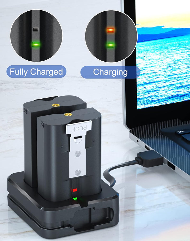 2 Batterien Und Ladestation für Ring Video Doorbell, 3.65V 6040mAh Akku kompatibel mit Video Doorbel