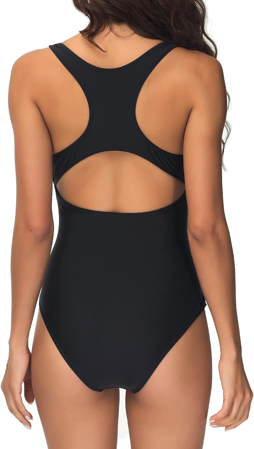 Sweetneed chida yi Badeanzug Damen Push Up mit Retro Schlankheits Raffung Neckholder Badeanzug mit P