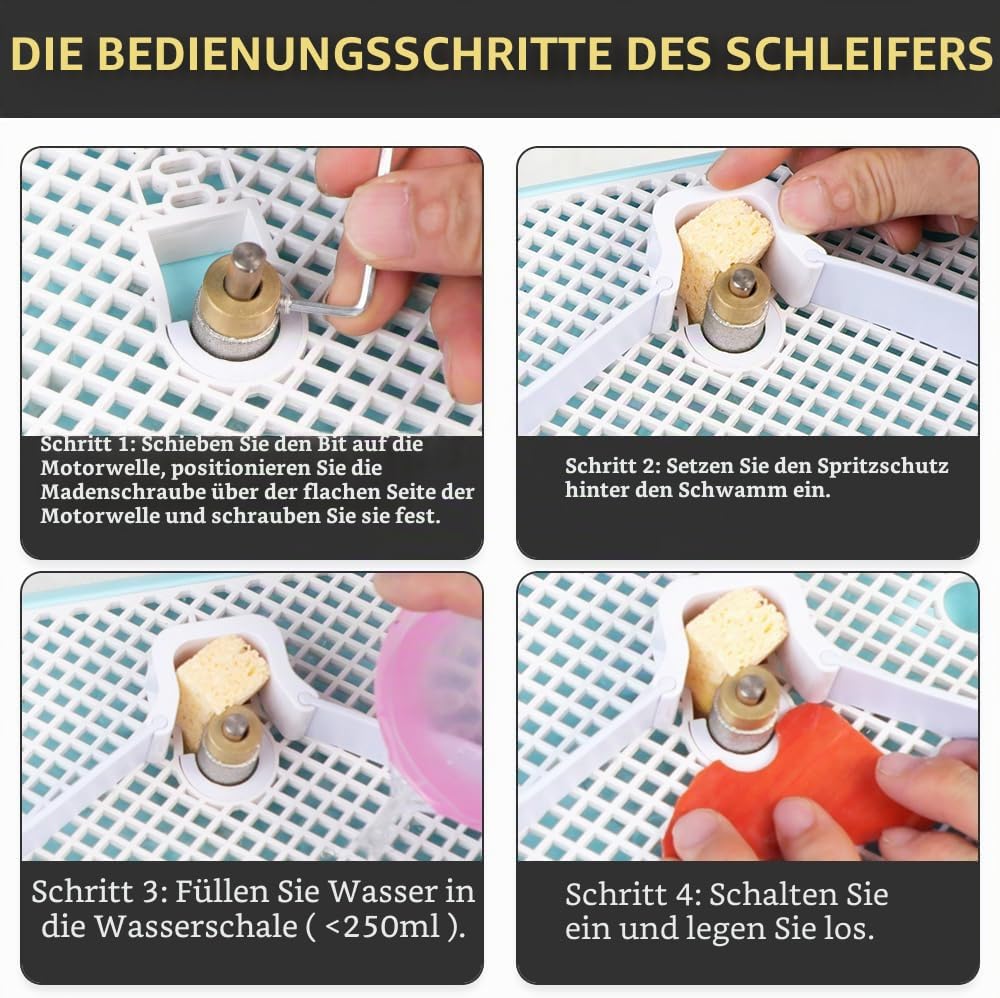 Mühle aus geflecktem Glas, Keramik und anderen Materialien, Mini-Mahlwerkzeuge-Set für Heimwerker, B
