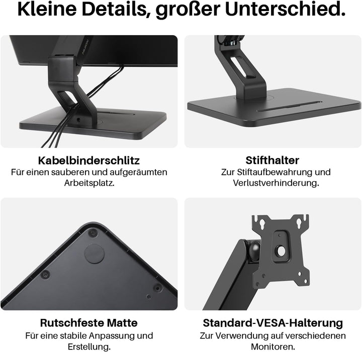 Huion ST500 Monitor Halterung, Ständer Kompatibel mit Kamvas 22 &amp; Plus, Kamvas Pro 24 (4K), Kamvas 2