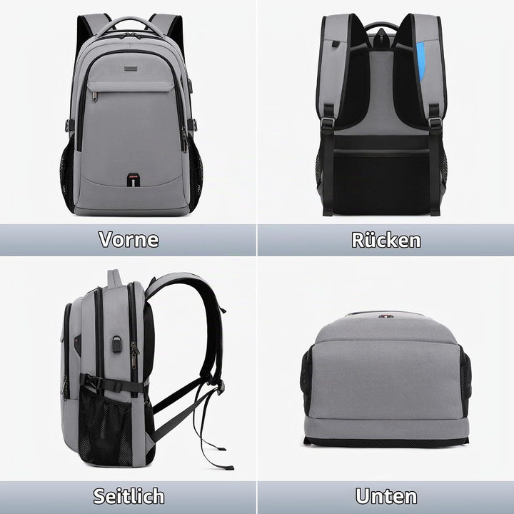 VINBAGGE Rucksack Herren Wasserdicht 15.6 Zoll Laptop Rucksack Anti Diebstahl mit USB-Anschluss Schu