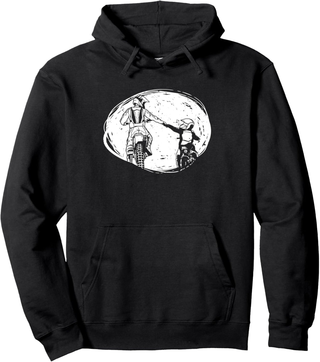 Motocross Vater Und Sohn Tochter Vatertag Pullover Hoodie