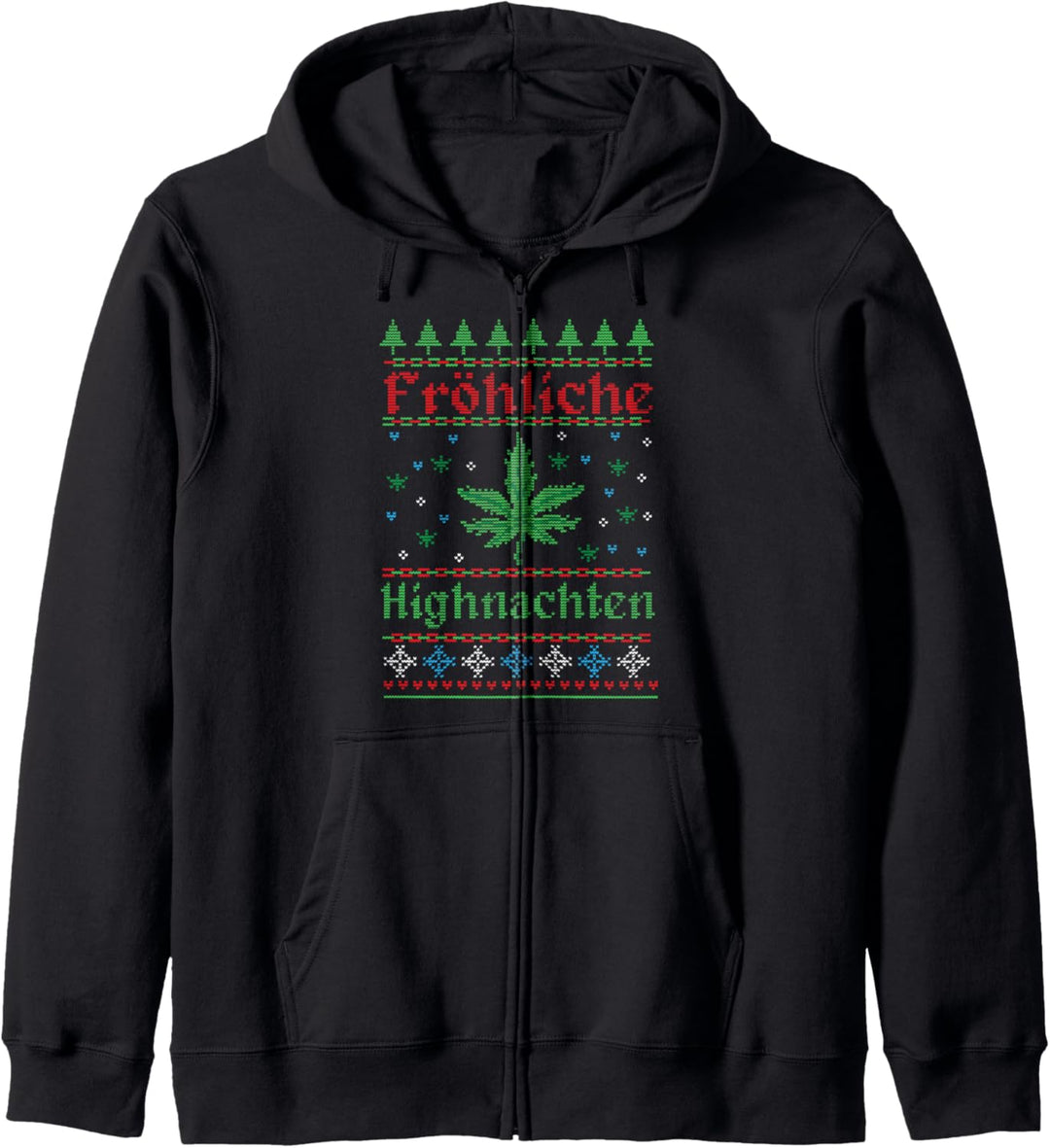 Frohe Highnachten Weihnachtsmann Weihnachten Weihnachts Kapuzenjacke