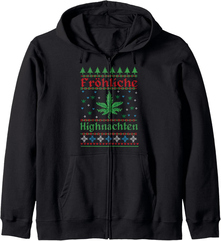 Frohe Highnachten Weihnachtsmann Weihnachten Weihnachts Kapuzenjacke