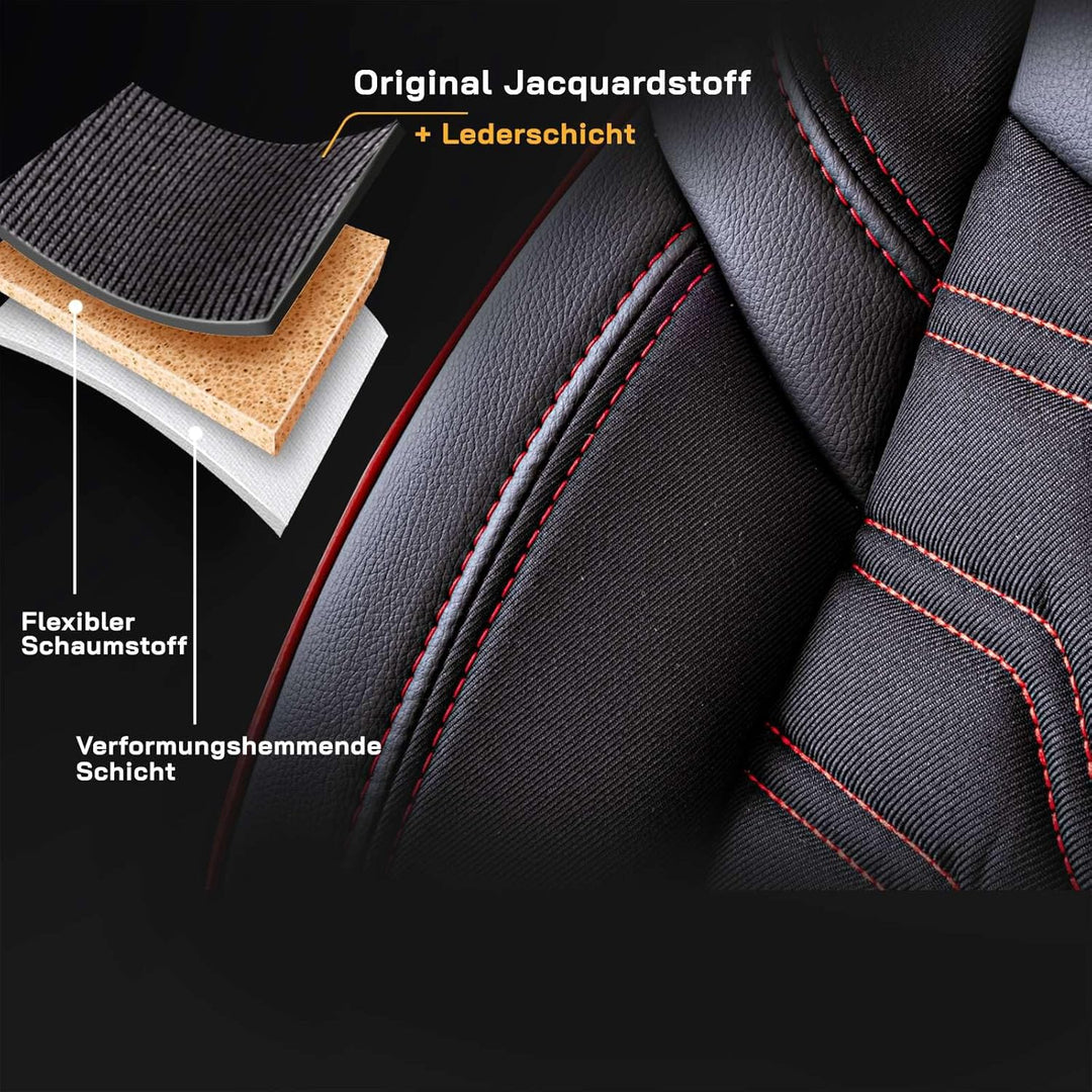 Autositzbezüge Universal – Premium Autozubehör Innenraum für PKW & SUV – Jacquard Sitzauflage, Autos