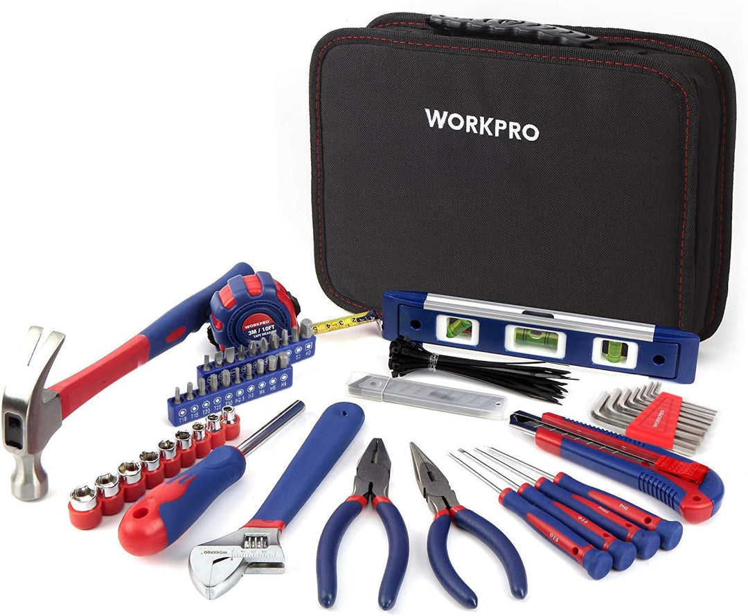 WORKPRO Werkzeugset Universal und Haushalts-Werkzeugkoffer 100-teilig Werkzeugsatz Mechaniker, perfe