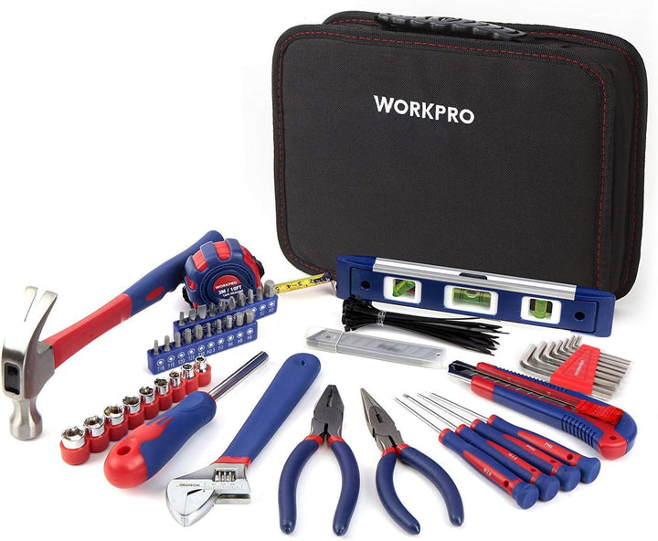 WORKPRO Werkzeugset Universal und Haushalts-Werkzeugkoffer 100-teilig Werkzeugsatz Mechaniker, perfe