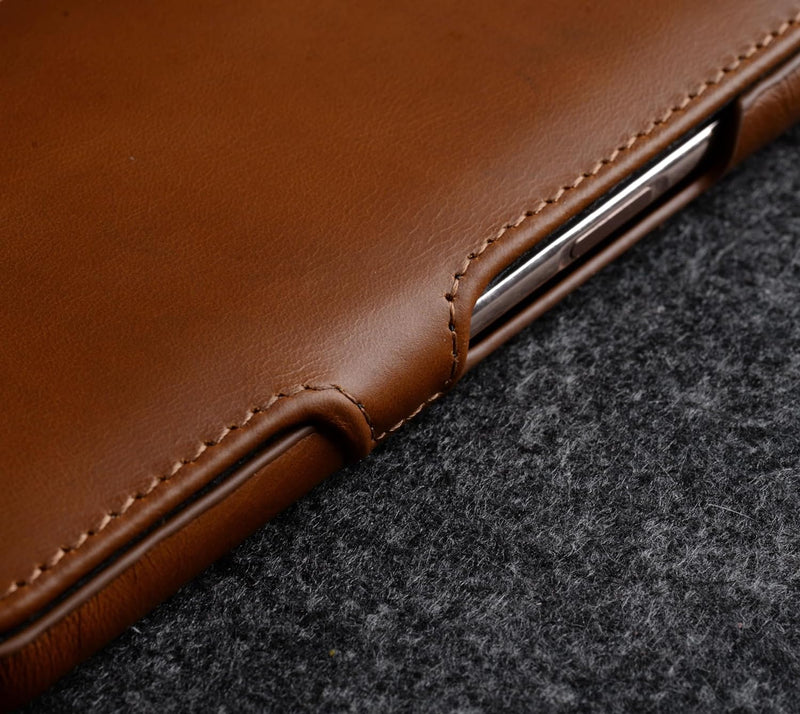 STILGUT Book Case kompatibel mit Google Pixel 8 Hülle aus Leder mit Clip-Verschluss, Lederhülle, Kla