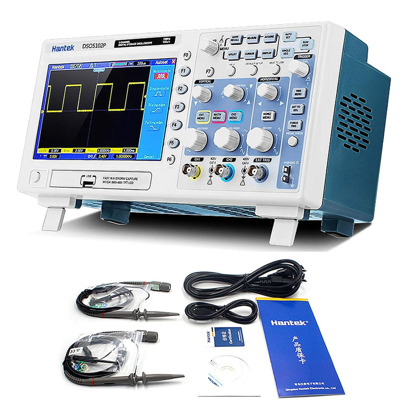 Hantek DSO5102P 100MHz 2-KANAL Digitales Oszilloskop 1GSa/s in Echtzeit Probe