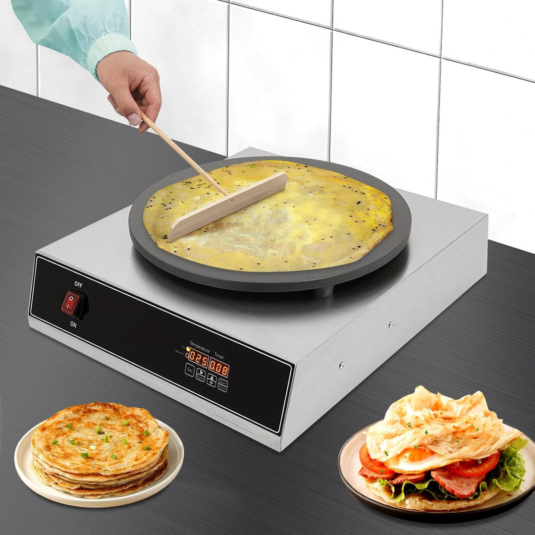 Electric Crepe Maker Elektrische Pfannkuchenmaschine mit Digitalanzeige