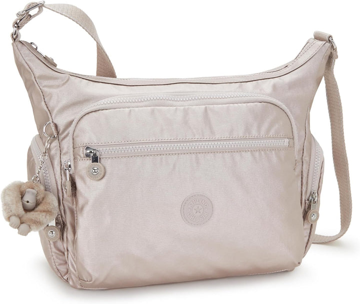 Kipling Damen Gabbie' Tasche, Silber (Metallic Glow), 35.5 x 30 18.5 cm EU Einheitsgrösse Metallic G