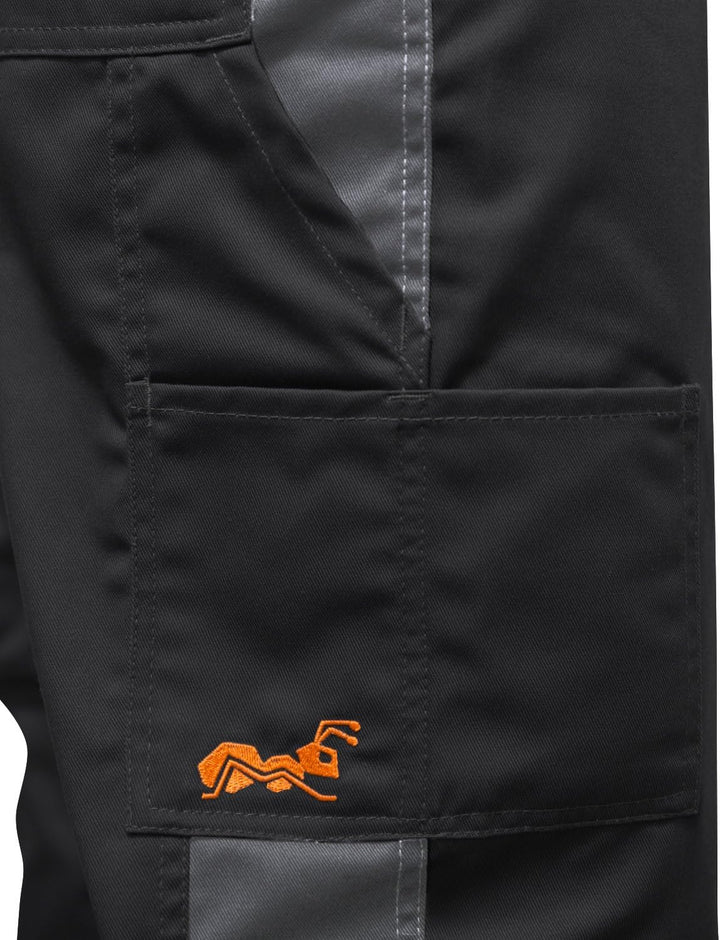 strongAnt Malerhose Arbeitshose Weiss Männer Bundhose 100% BW. Reissverschluss YKK + Metallknopf YKK