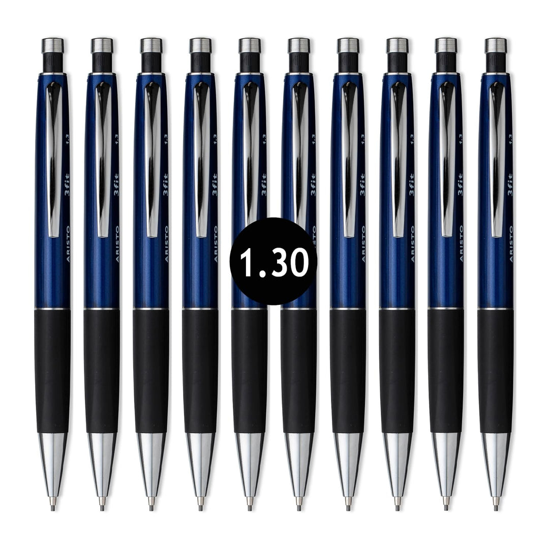 Aristo AR85313 Druckbleistift 3fit 1,30 mm (Ergonomischer Dreikant-Griff, voll versenkbare Metallspi
