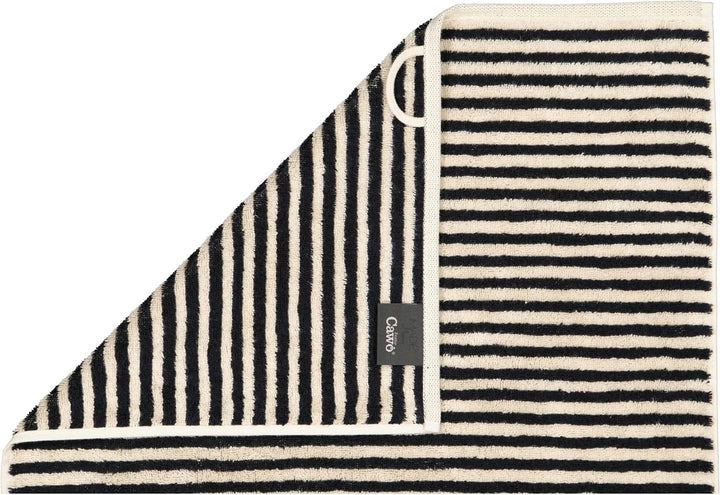 CAWÖ Home Handtücher Natural Streifen 6216 Natur-schwarz - 39 Duschtuch 80x150 cm, Duschtuch 80x150