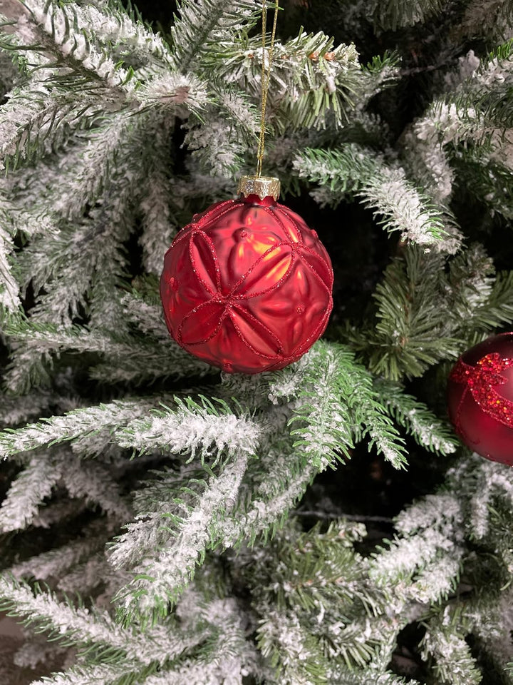 MC Trend 12er Set edle Luxus Glas Weihnachtskugeln Ø 8cm Weihnachtsbaum Kugeln Christbaumkugeln Weih