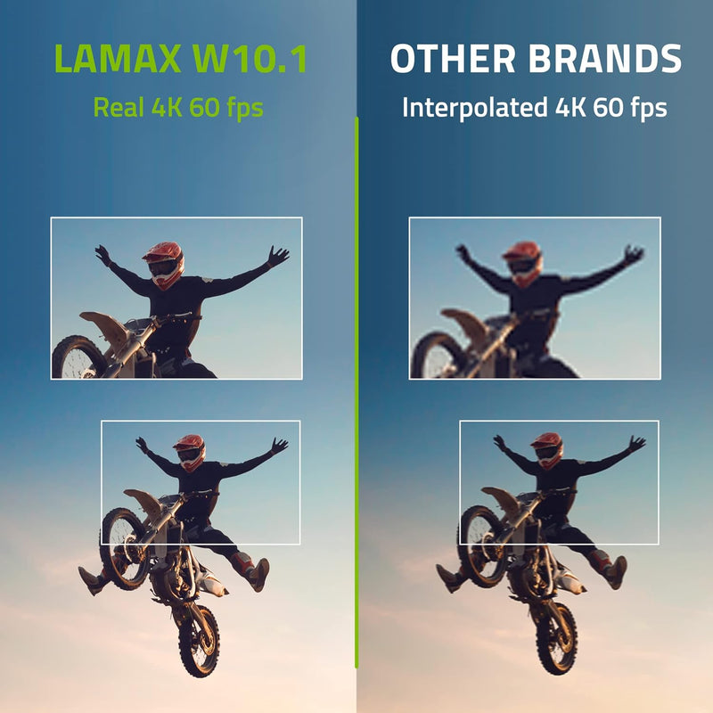 Lamax W10.1 Real 4K 60 fps Action Cam mit Stabilisierung MAXsmooth 2.0, Unterwasserkamera, Camcorder