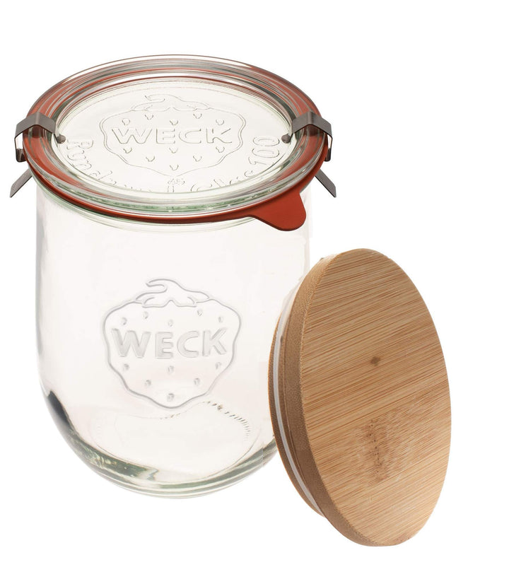 Weck Jars - Tulpengläser 1 Liter Sauerteig-Startergläser Grosse Gläser für Sauerteig Tulpenglas mit