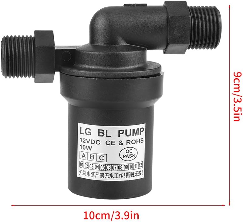 12 V 10 Watt DC Bürstenlose Wasserpumpe Solar Hochtemperaturwasserpumpe für Brunnenteich Aquarium Wa