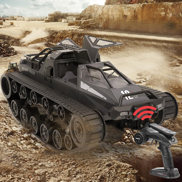 Mostop Fernbedienung Crawler High Speed Tank Offroad 4WD RC Auto 2,4 GHz Army Truck 1/12 Drift Tank