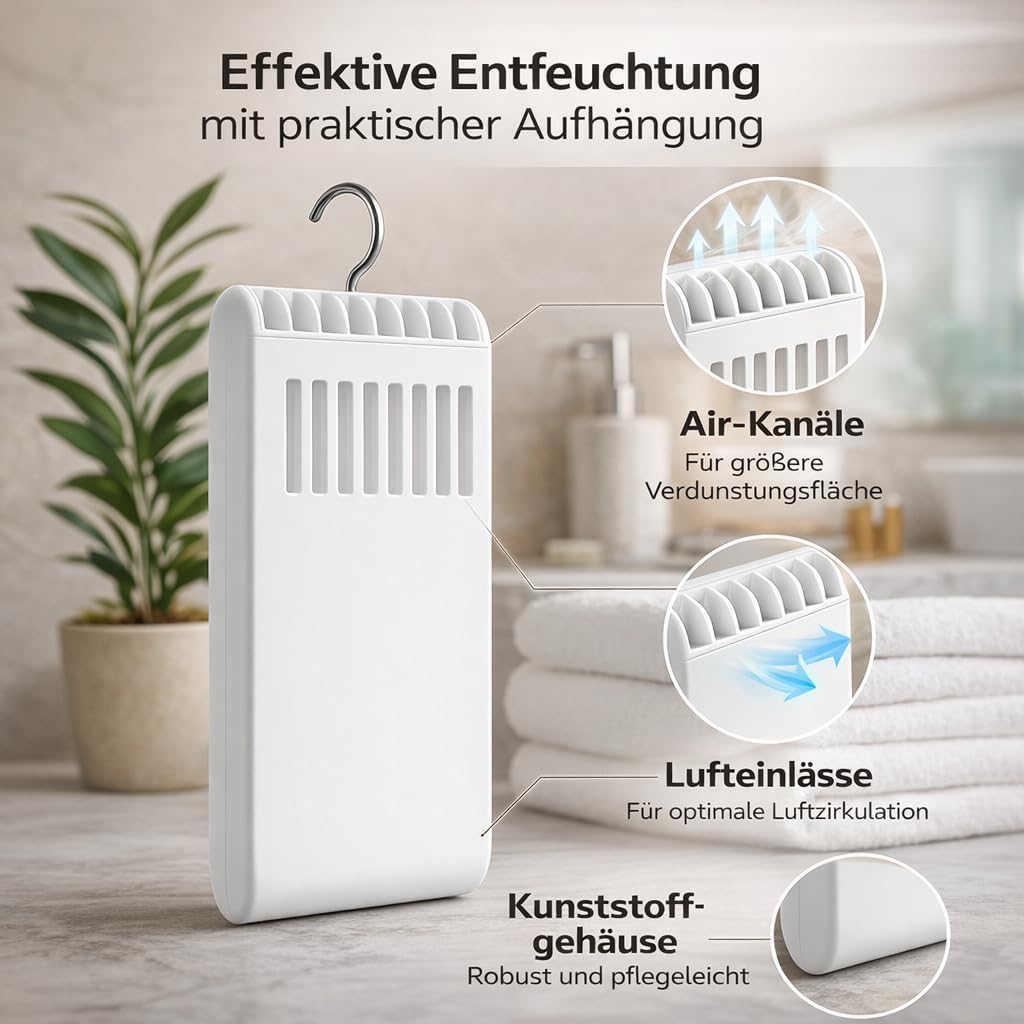 Luftbefeuchter für Heizung 5 Set inkl. Haken - Kunststoff Wasserverdunster 180ml - weiss - Wasserver