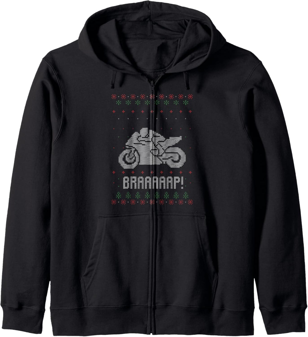 Biker Motorcycle Ugly Christmas Kapuzenjacke