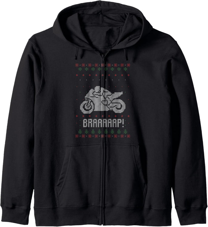 Biker Motorcycle Ugly Christmas Kapuzenjacke